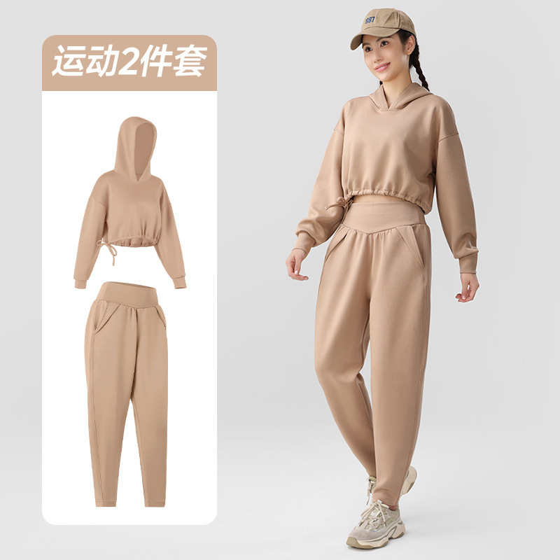 运动卫衣套装女跑步宽松上衣休闲