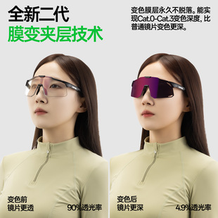 卡普沃艾尔科KAPVOE骑行眼镜膜变防紫外线户外公路自行车防风镜