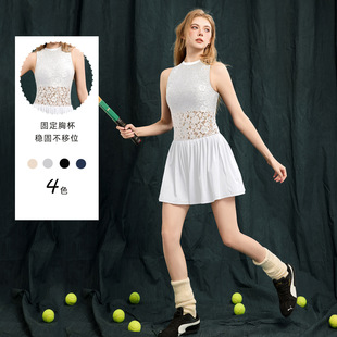 网球服拉丁舞服新款 练功服青少年儿童成年舞蹈服吊带连衣裙比赛服