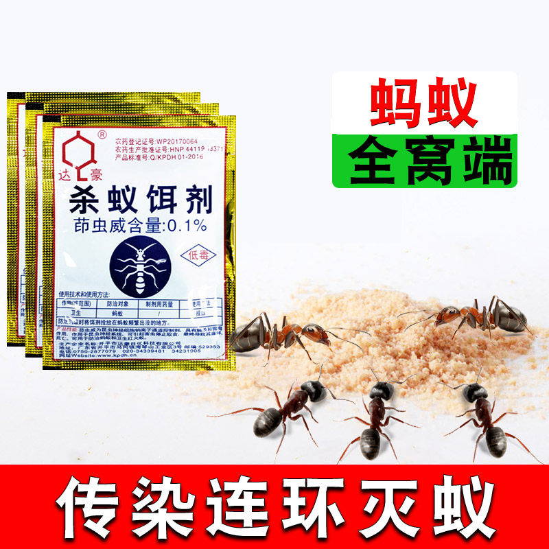 除杀灭蚂蚁药家用室内非无毒全窝端饵剂黑白蚂蚁防治专用的达豪