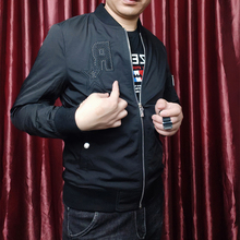 修身 潮牌棒球领外套男装 青年时尚 欧洲站夹克男2019春秋款 刺绣韩版