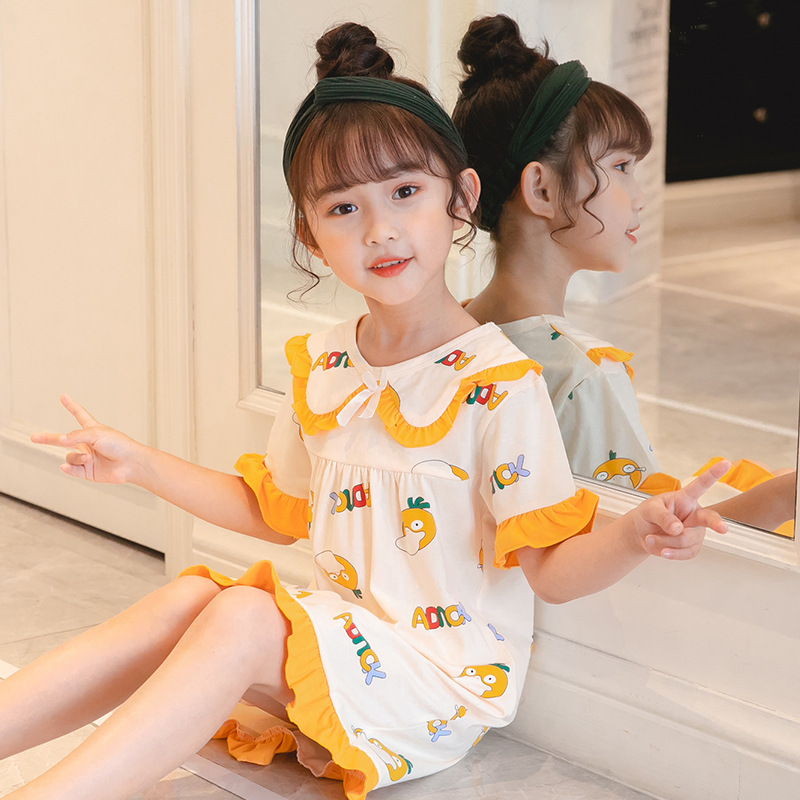 夏薄款短袖公主可爱超萌女童睡裙