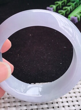自然光54/18.3/9轮胎镯老坑精美冰润紫罗兰宽边手镯平安镯美人镯