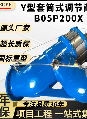 Y型套筒式调节阀B05P200X套筒多喷孔大流量活塞自调先导式减压阀