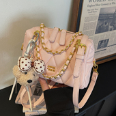 高级感轻奢小众单肩包通勤斜挎包 春季 小香风菱格包包女款 2026新款