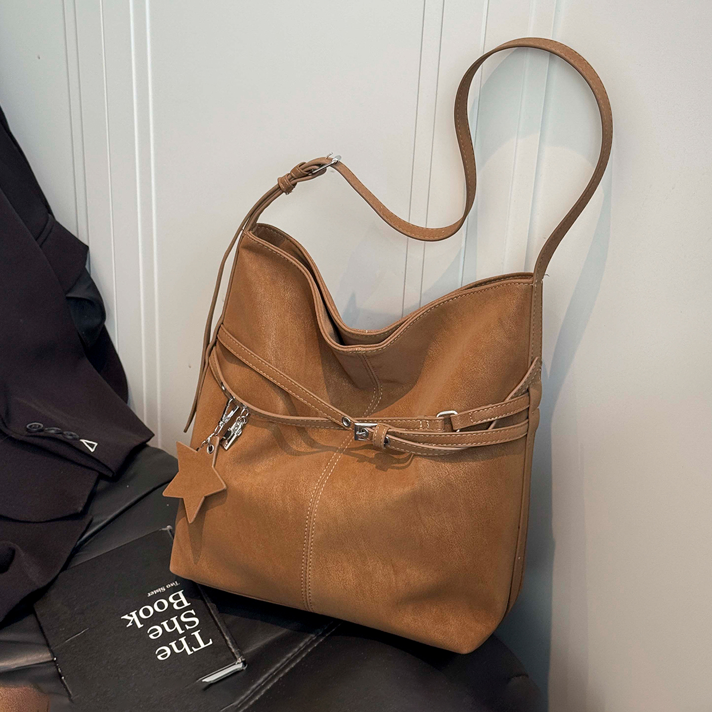 2025新款小众复古麂皮大容量包包