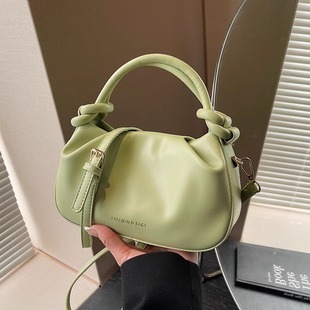 小众手拎包包女式 高级感银色云朵单肩斜挎褶皱包 2025新款 流行时尚