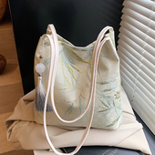 潮流行时尚 2026新款 通勤单肩包 国风包包女大容量水桶包女式 新中式