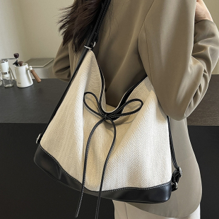 帆布包包女大容量2026新款 休闲通勤牛仔双肩背包多功能斜挎托特包