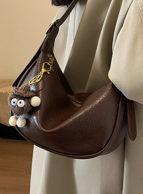 高级感美拉德包包女2025新款潮时尚流行单肩包春季爆款斜挎饺子包