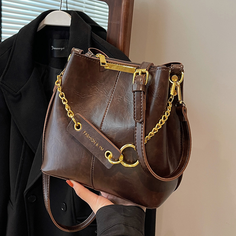 ILINX水桶包纯色复古百搭