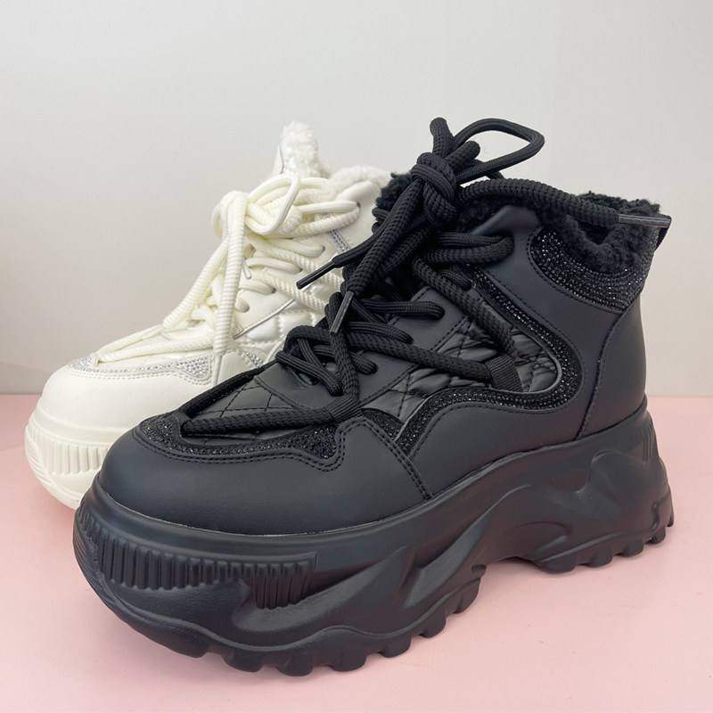 DFN厚底透气增高女款老爹鞋