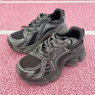 DFN女鞋2026新款厚底老爹鞋女百搭休闲运动鞋商场同款舒适休闲鞋