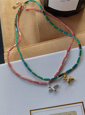 小众轻奢时尚s925银负离子氧化石时髦锁骨链个性气质百搭可爱项链