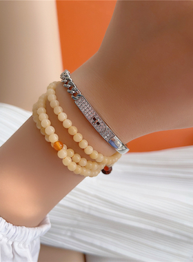 轻奢简约满锆微镶通勤手镯手环