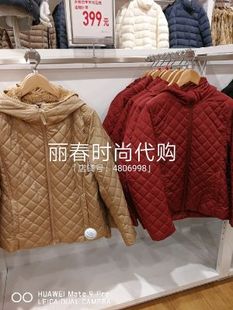 连帽外套400721当日发货 时尚 仿羊羔绒压线 现货2017优衣库女装