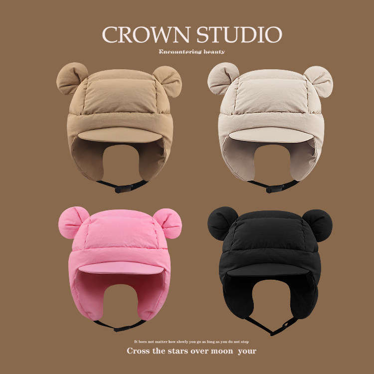 可爱米奇耳朵羽绒棉雷锋帽女冬季骑车防风保暖护耳飞行员滑雪帽男,服饰配件/皮带/帽子/围巾,帽子,淘宝优惠券,粉丝福利购,淘宝优惠卷