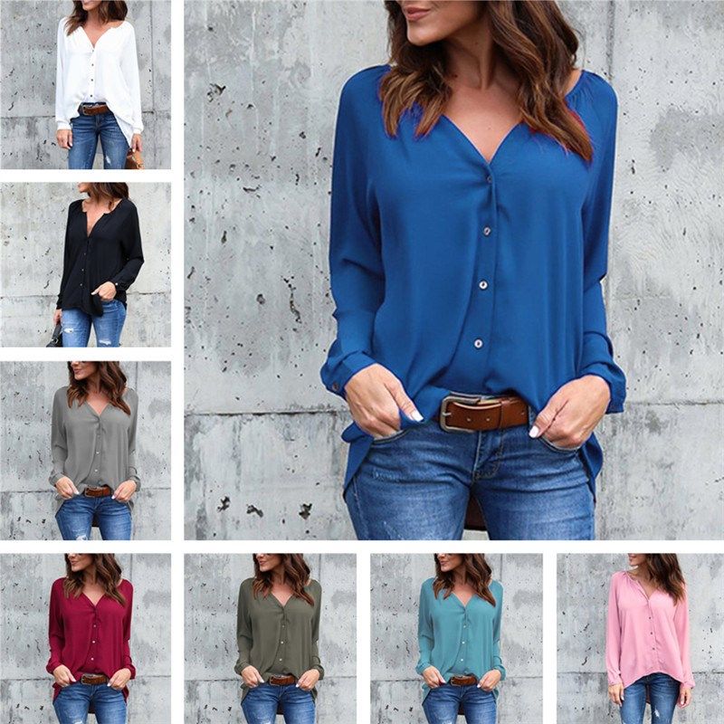 Big size Women blouse Causal Long sleeve shirts Ladies tops|msdalam kategori Butik wanita / wanita, shirt - dari Buy2taobao.com untuk memberikan perkhidmatan ejen Taobao profesional membeli
