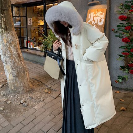 羽绒棉服女中长款2024年新款爆款棉衣韩版冬季加厚过膝棉袄外套潮