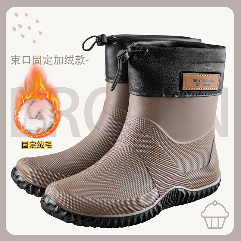 【雨林徒步】雨鞋女士高筒时尚雨靴厨房防滑耐磨防水鞋长筒胶鞋女