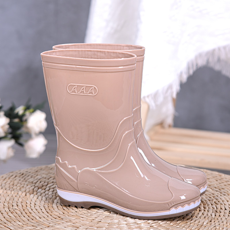 女士中筒雨鞋速干易清洗水田工作防滑胶鞋无里布厨房轻便防水雨靴,居家日用,雨鞋/雨靴,淘宝优惠券,粉丝福利购,淘宝优惠卷