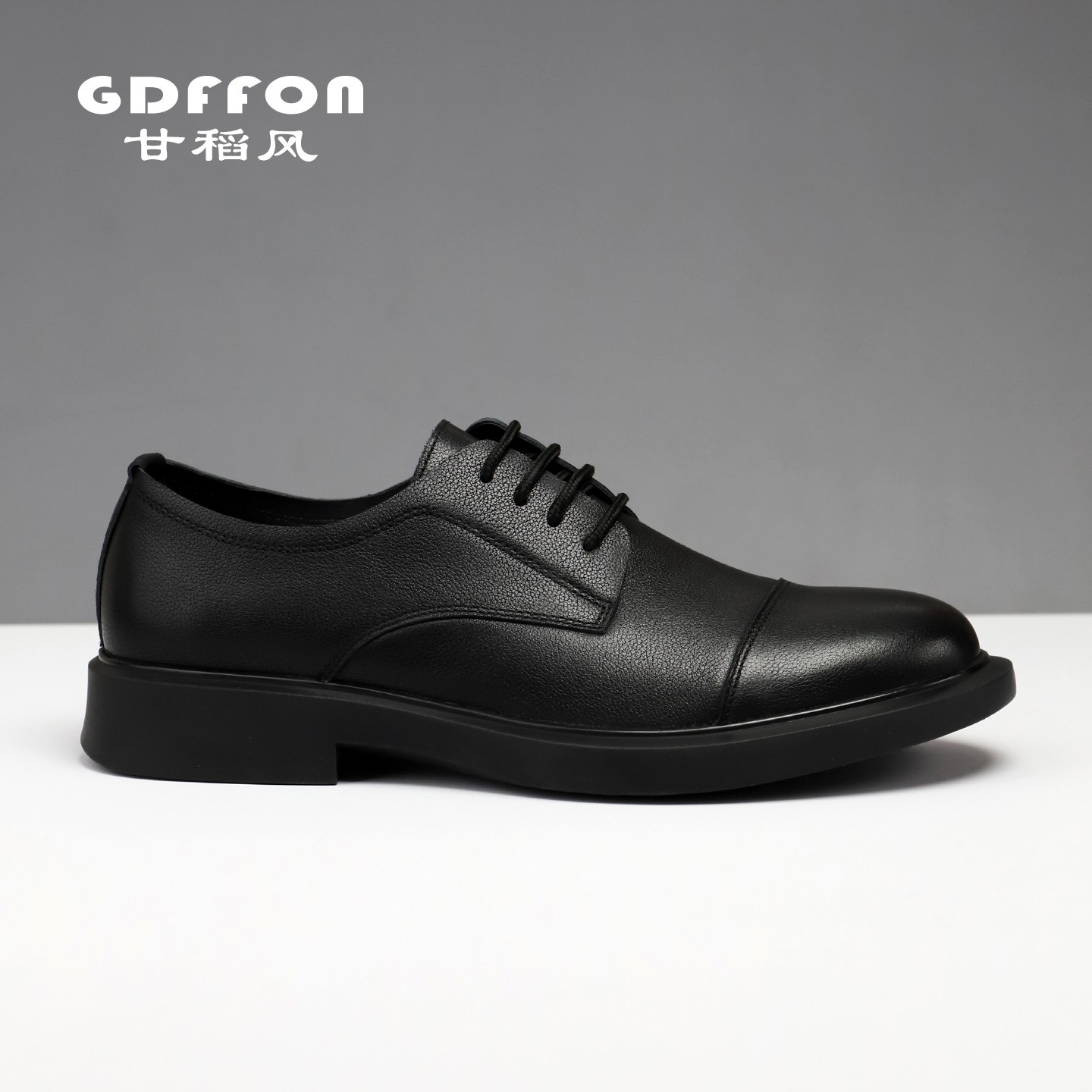 甘稻风商务正装皮鞋三接头真皮软皮软底时尚通勤上班工作鞋牛津鞋