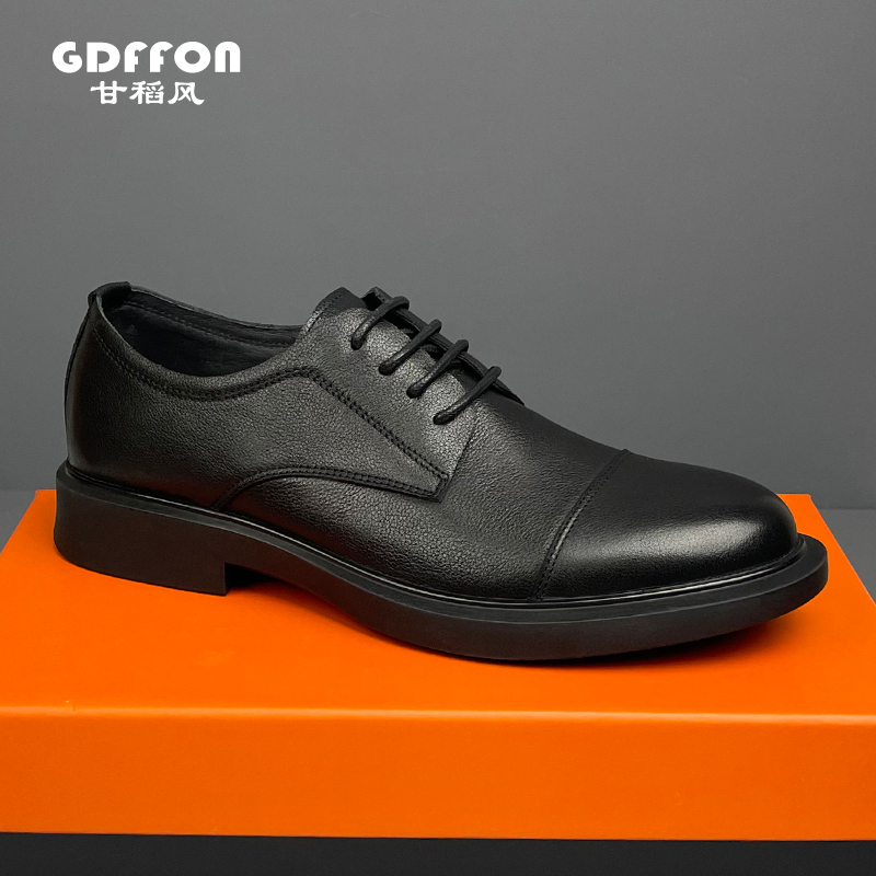 甘稻风通勤工作鞋商务正装皮鞋
