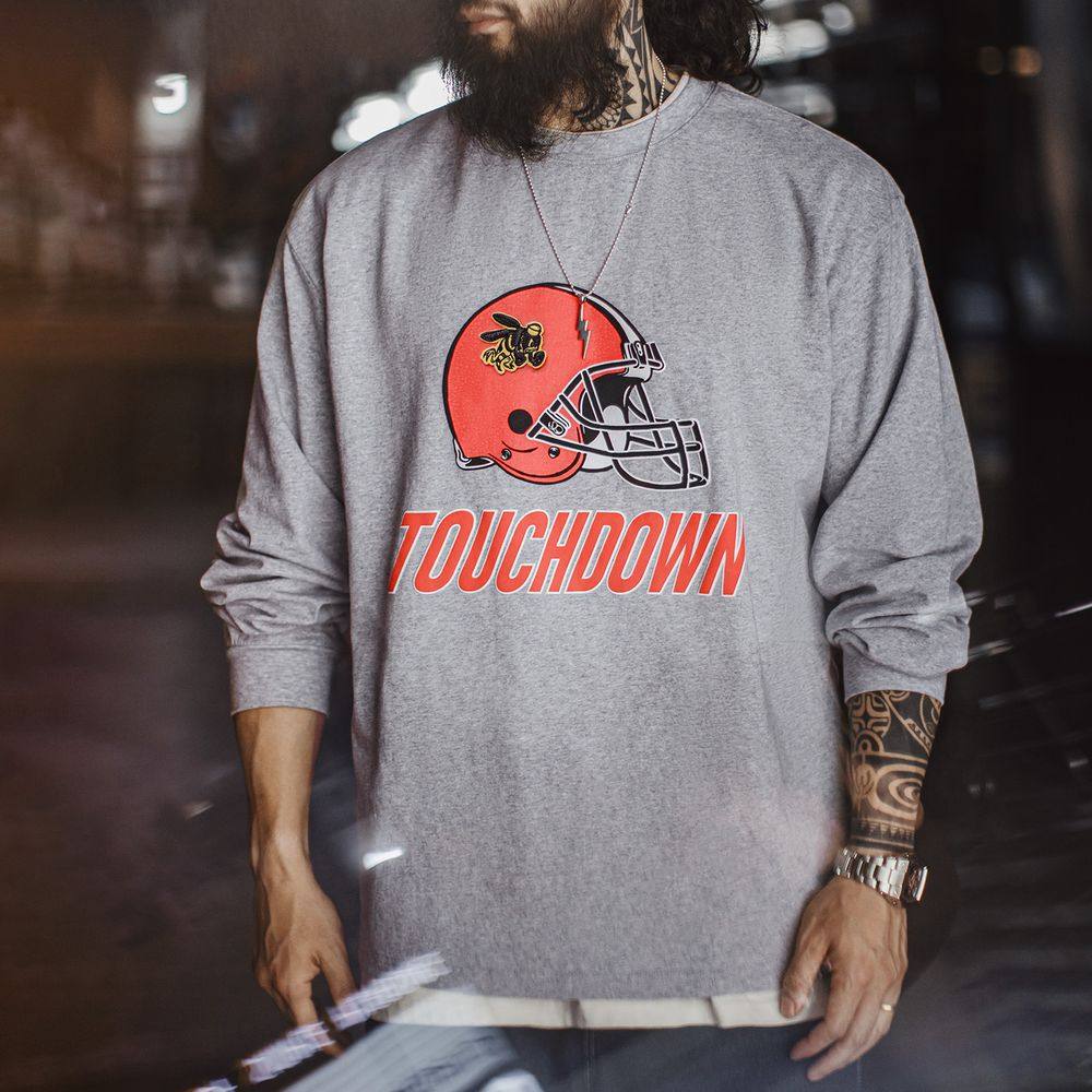 马登工装美式复古刺绣印花长袖T恤灰色圆领套头落肩卫衣外套男春,男装,卫衣,淘宝优惠券,粉丝福利购,淘宝优惠卷