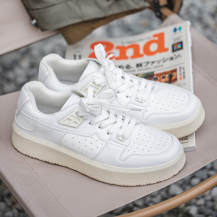 MRA碎冰苏打裂纹小白鞋男鞋2025春季新款百搭厚底板鞋运动休闲鞋