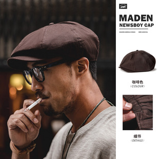 马登工装复古剃刀党棒球报童帽贝雷画家帽八角浴血黑帮刀片帽子男