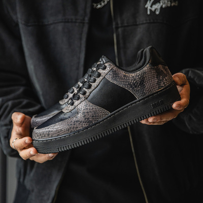 MRA黑曼巴空军板鞋男2026春季新款厚底运动休闲鞋百搭复古小黑鞋