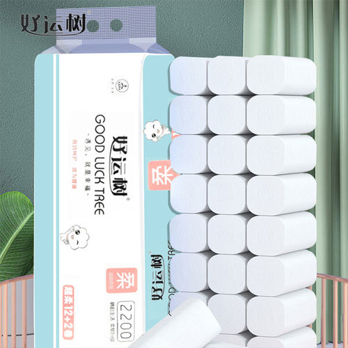 好运树6层4.4斤实惠装木浆卫生纸