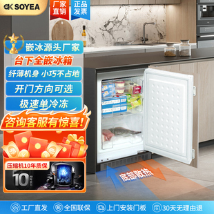 冷冻小冰箱家用办公室小型迷你橱柜式 索伊65升超薄嵌入式 岛台冰箱