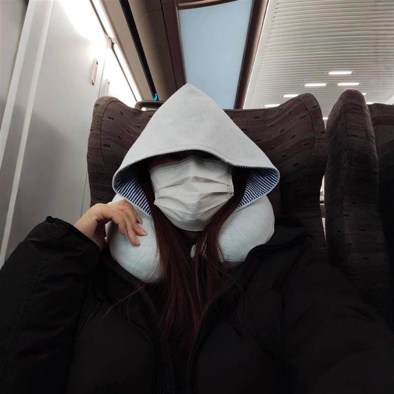 遮光u型枕旅行枕护颈枕脖枕飞机枕可携式坐车长途车睡觉神器靠枕