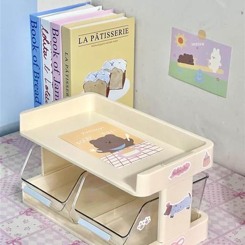桌面收纳盒办公桌工位置物架抽屉式宿舍好物化妆品多功能整理盒