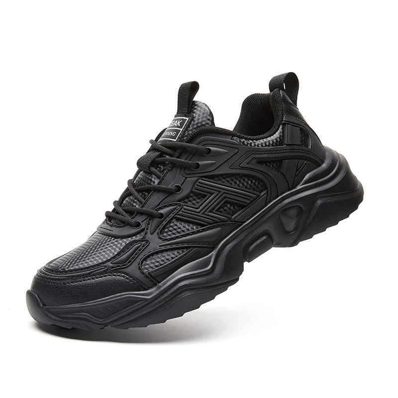 男式跑步鞋秋冬低帮皮面户外徒步越野耐磨防滑运动鞋旅游鞋慢跑鞋