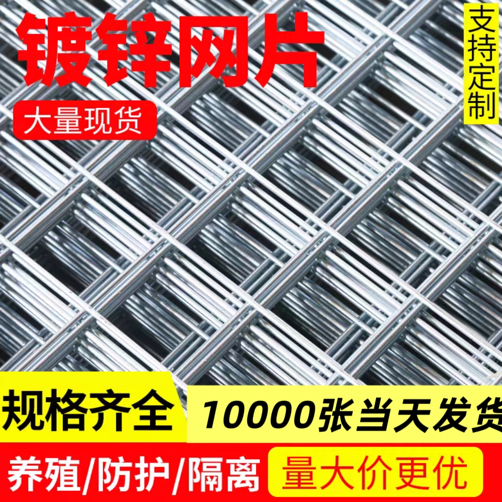 镀锌铁丝网片养殖网养鸡养鸭围栏网防护网圈玉米网格果园隔离网