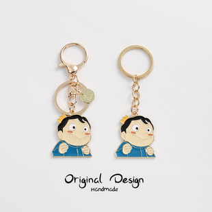 国王波吉王子汽车钥匙扣环圈挂件男女卡通包包挂饰情侣创意小饰品