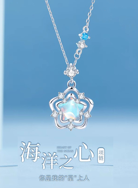 轻奢小众纯银项链女款高级感吊坠