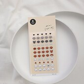 可爱泰迪小狗头像手帐素材装 韩国sonia贴纸 迷你系列deco.10 饰贴
