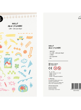 韩国sonia贴纸 color your days充满色彩的日子手账素材diy装饰贴