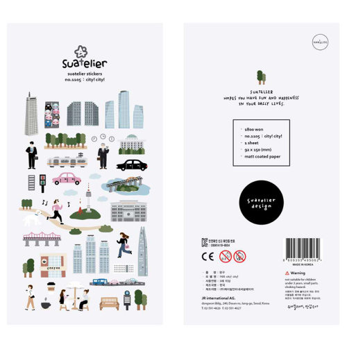 韩国sonia贴纸citycity城市