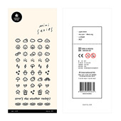 日常天气晴雨口罩手帐素材装 韩国sonia贴纸 迷你系列deco.05 饰贴