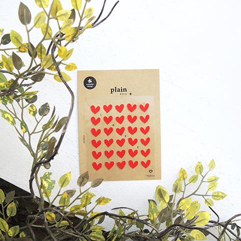 韩国sonia贴纸 plain.04 纯色爱心重点标记贴手帐日记diy装饰贴