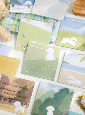 纸先生N次贴 小狗的四季系列 可爱萌宠插画手帐装饰留言便签纸