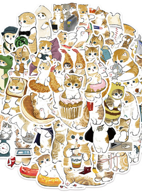 日系可爱手绘猫咪贴纸包