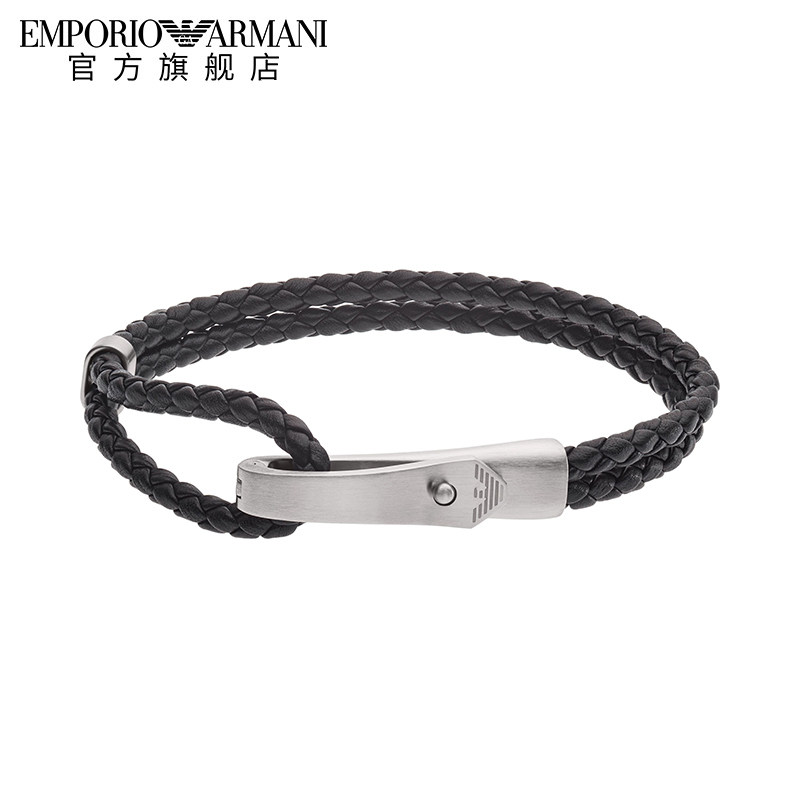 Armani阿玛尼2019新款时尚编织 黑色男款皮革手镯EGS2643040在类目 饰品/流行首饰/时尚饰品新, 手链中 - 来自Buy2taobao.com提供专业的淘宝代购服务