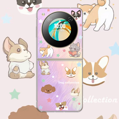 韩风可爱小狗适用于nubia努比亚flip手机壳折叠屏可爱女款Flip 5G保护套全包防摔努比亚nubia flip保护壳创意