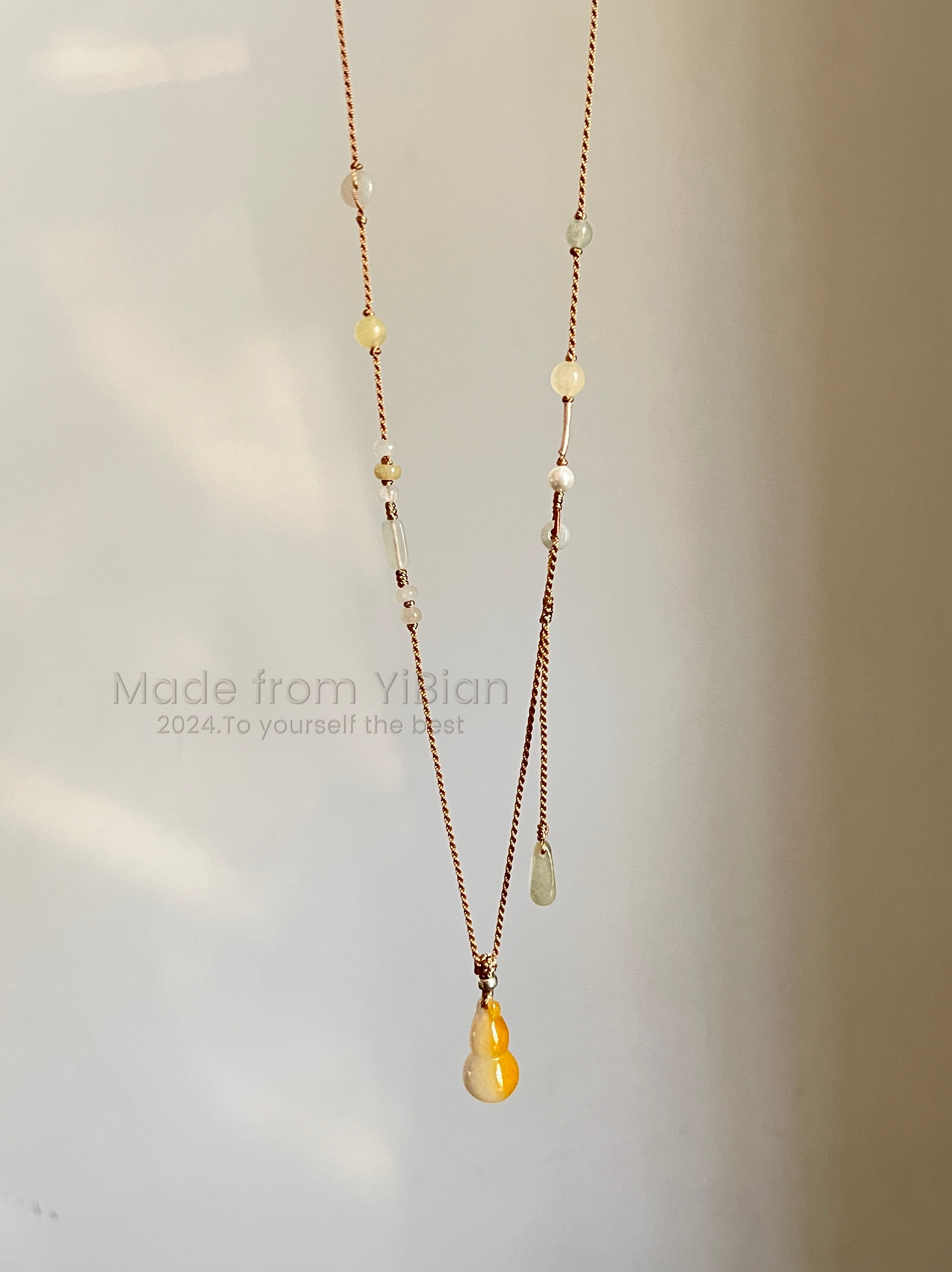 亦边【孤品·福禄】天然翡翠葫芦吊坠纯手工编绳项链新中式合集
