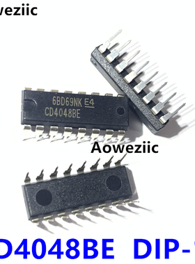 CD4048BE DIP-16 直插 CD4048 CMOS 多功能可扩展 8 输入门 进口